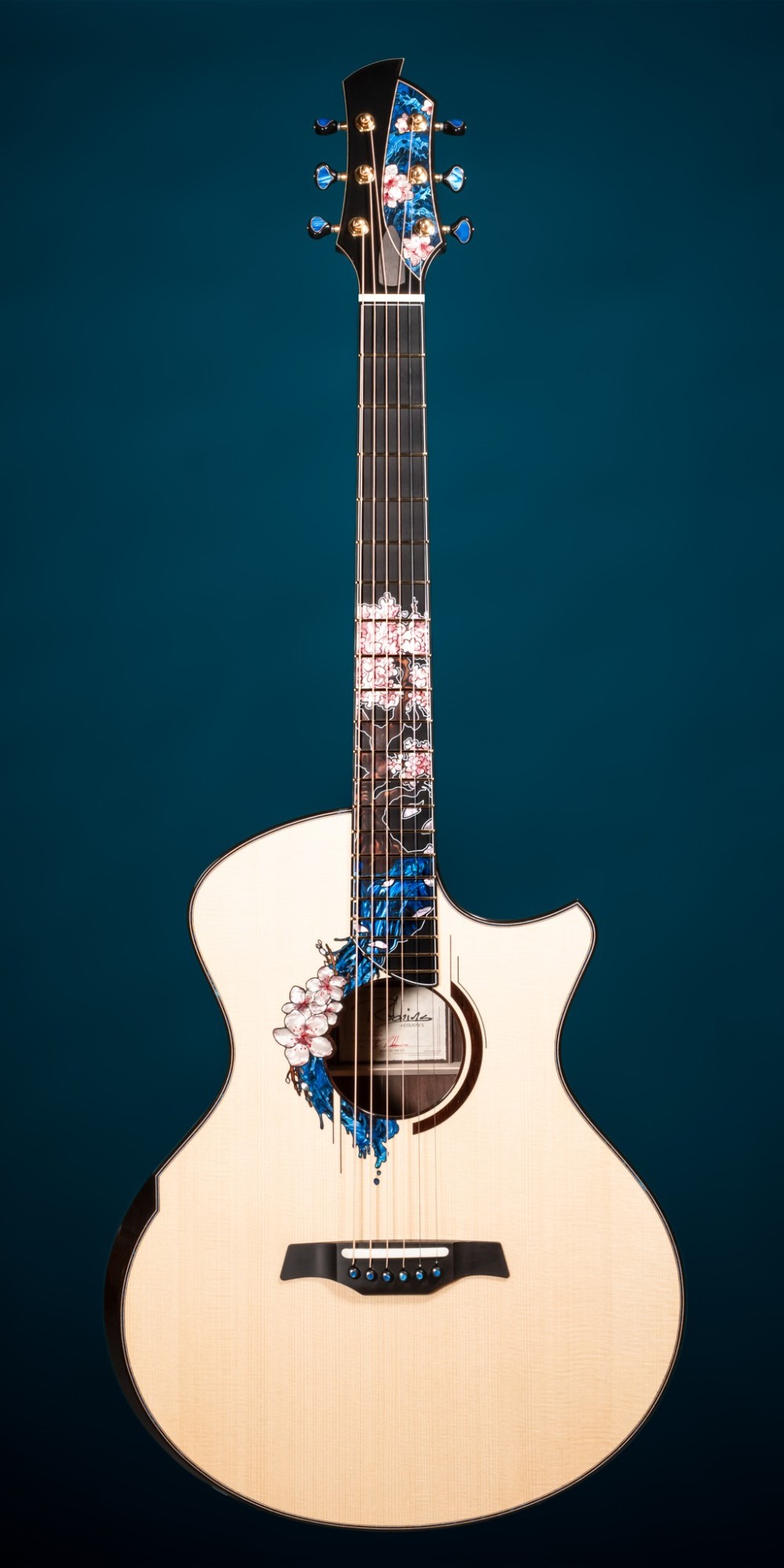 Tyler Robbins Guitars Robbins R1 Italian Spruce/Madagascar Rosewood "Cherry Blossom"