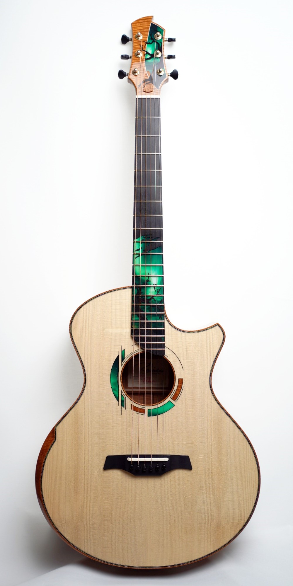 Tyler Robbins Guitars Robbins R1 Italian Spruce/Fiddleback Mahogany "Northern Lights"